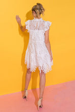 FLYING TOMATO A Lace Mini Off White Dress - ID19555