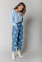 COLOURFUL REBEL Julia Star Momfit Pants | Denim Blue