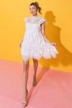 FLYING TOMATO A Lace Mini Off White Dress - ID19555