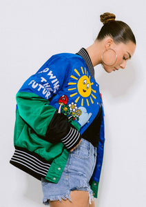 VIBRANT M.i.U Unisex Varsity Jacket (ROYAL)