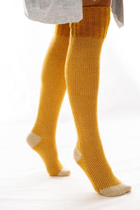 THIRD BIRD NEST Cozy Cabin Lounge Socks (OS) - Mustard