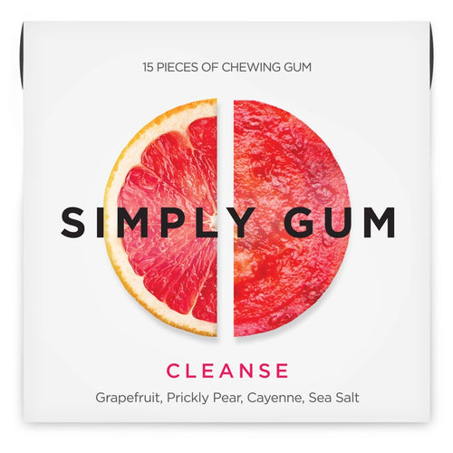 SIMPLY GUM Cleanse Natural Chewing Gum GRAPEFRUIT, PICKLY PEAR, CAYENNE SEA SALT