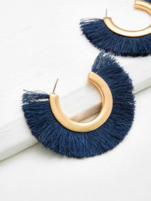 Fringe Hoop Earrings