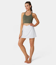 HALARA EVERYDAY Cloudful™ AIR CROSSOVER 2-IN-1 SIDE POCKET TENNIS SKIRT-LUCID (WHITE & BANANA)