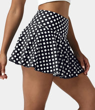 HALARA EVERYDAY HIGH WAISTED POCKET 2-IN-1 ACTIVITY SKIRT-MARVELOUS (WHITE POLKA * BLACK POLKA)