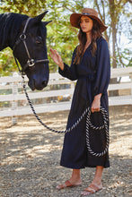 BUCKETLIST KIMONO WRAP LONG DRESS ( BLACK)