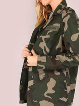 Lightweight Camo Patch Button Down Jacket CAMOUFLAGE