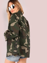 Lightweight Camo Patch Button Down Jacket CAMOUFLAGE