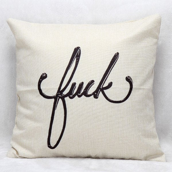 “FUCK” PILLOW COVER