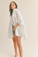 KLESIS OVERSIZED SHIRT DRESS (BLACK, SKY BLUE & WHITE)