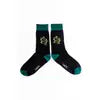 LATC FLAT SOCK - Eden Snake (BLACK & EMERALD)