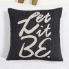 “LET IT BE” LINEN PILLOW COVER