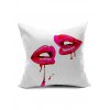 RED LIP LINEN PILLOW COVER