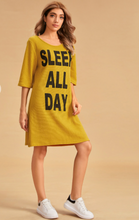 SLOGAN GRAPHIC HALF SLEEVE NIGHT DRESS