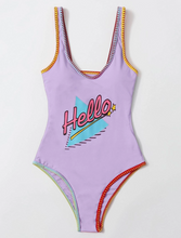 Letter Graphic One Piece Swimsuit