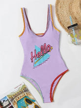 Letter Graphic One Piece Swimsuit