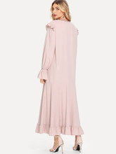 Letter Print Ruffle Embellished Dress