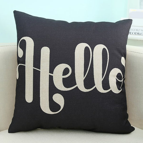 HELLO LINEN PILLOW COVER