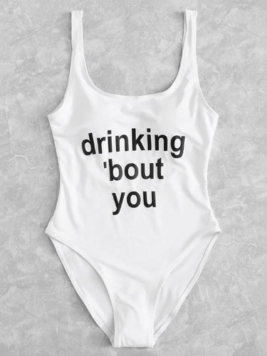 Drinking Bout You Low Back Swimsuit