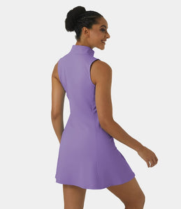 HALARA EVERYDAY Cloudful™ AIR HALF ZIP 2-PIECE SET GOLF DRESS-STAY READY (SUNLIT ALLIUM)