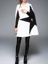 White Shirt Collar Star Print Cape