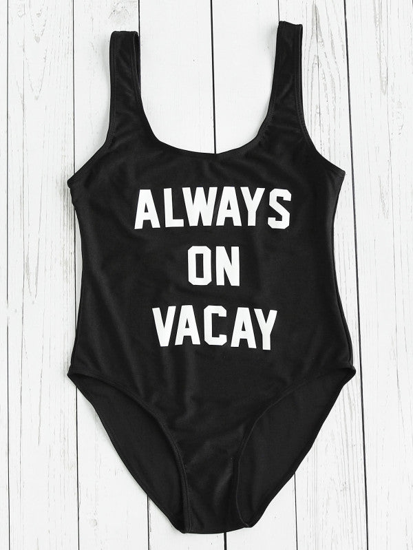 Always on Vacay Scoop Neck Swimsuit