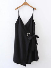 Double V Neck Ring Detail Cami Dress